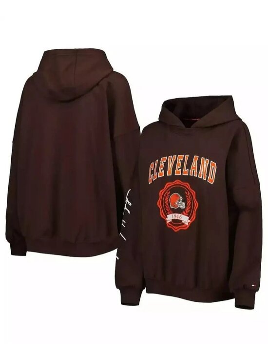 Tommy Hilfiger Sweaters - Tommy Hilfiger NFL Cleveland Browns Hoodie Sweater Women's
